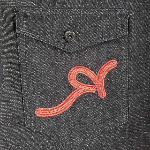 Rocawear Jeans Men 48x34 Baggy Loose Fit Black Red Wash Denim Hip Hop Y2K 48 - Picture 6 of 10